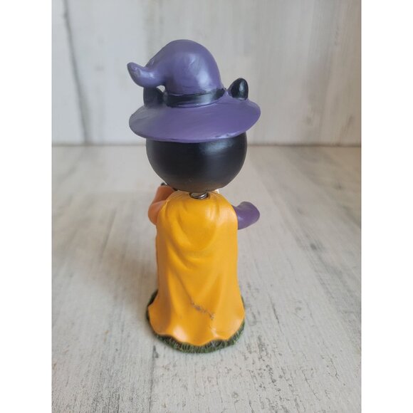 Halloween Bobble cat witch home decor trick or treater - Picture 4 of 6